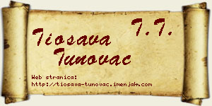 Tiosava Tunovac vizit kartica